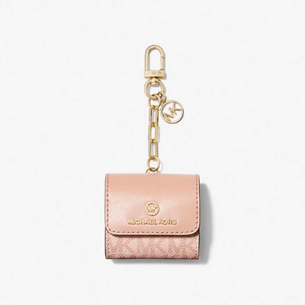 Michael Kors rose pink airpod case/keychain